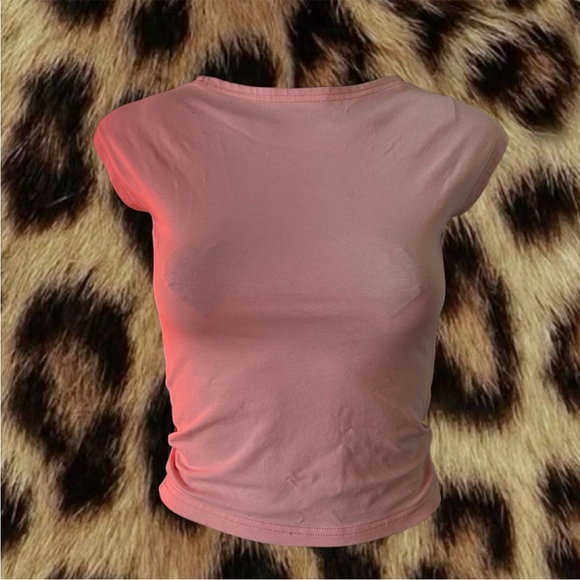 Baby Pink Backless Top - Picture 4 of 4